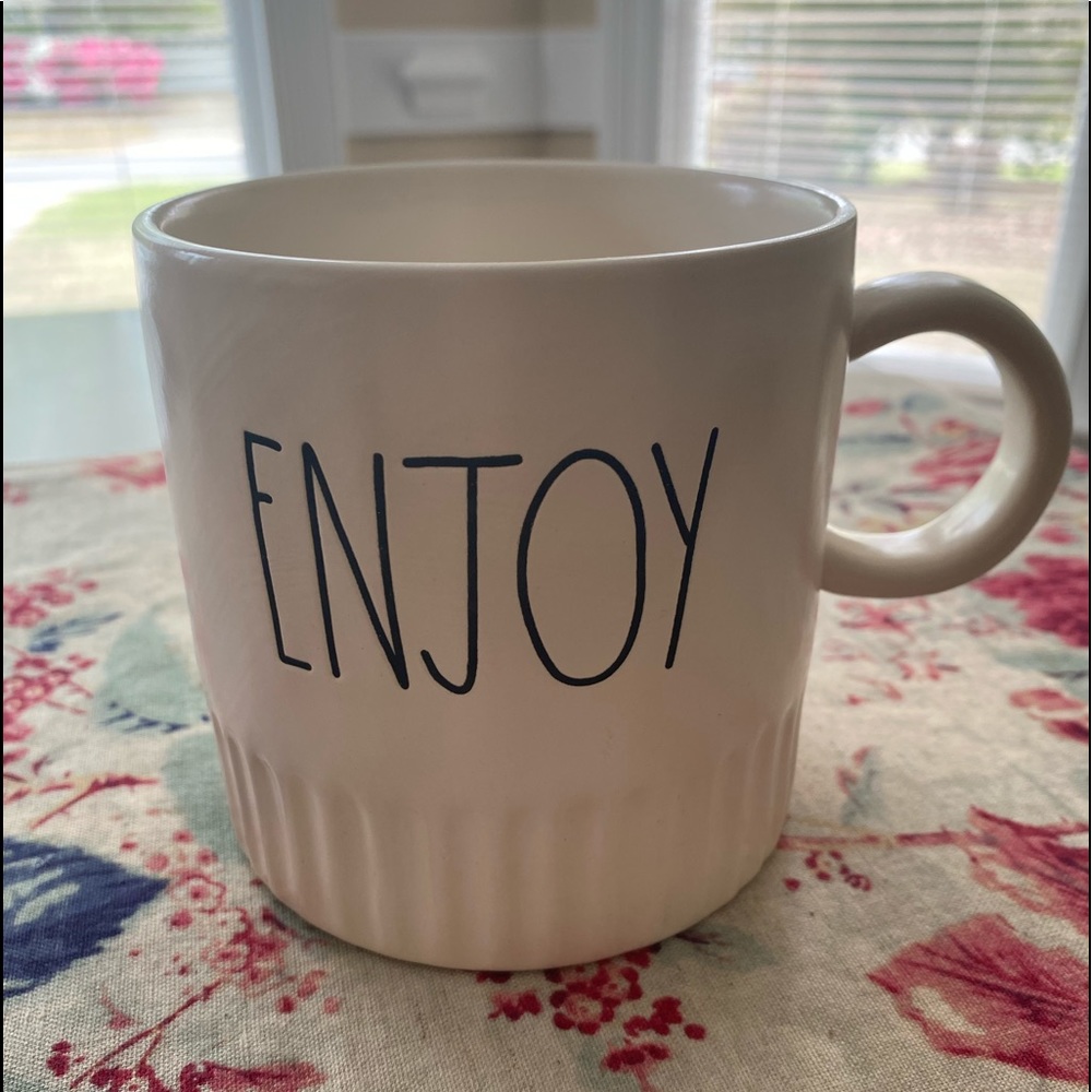 Rae Dunn brand “ENJOY” oversized ceramic coffee mug